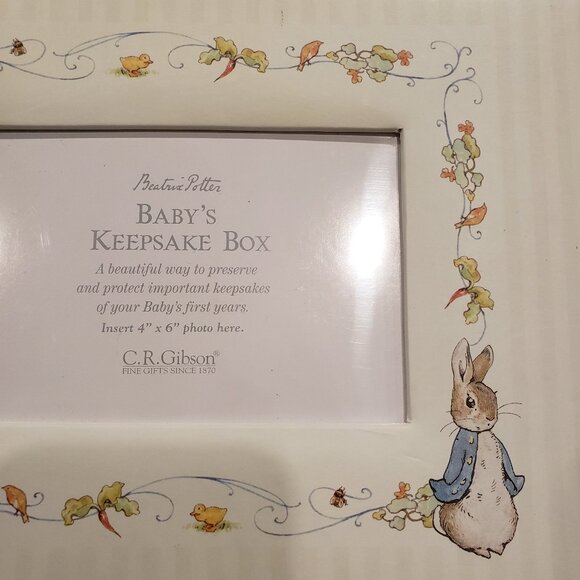 RARE VTG Beatrix Potter C.R. Gibson Baby Keepsake Box w/tags - Picture 10 of 12